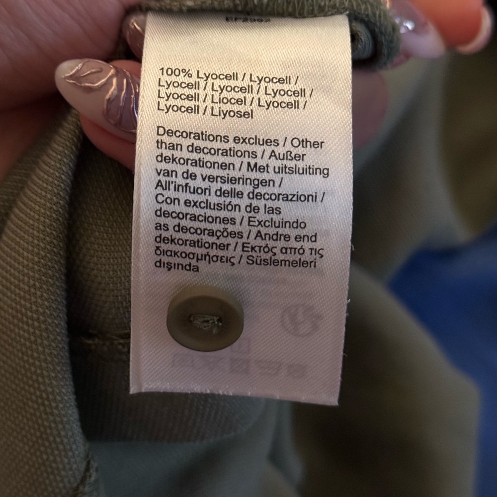 Lacoste Olive Green Button-Down Midi dress - Picture 8 of 8